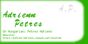 adrienn petres business card